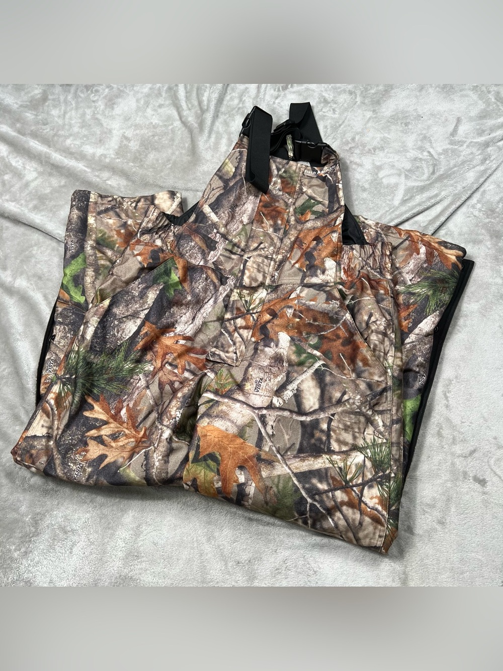 Field & Stream Camo Bib Overalls Mens M Green Hunting Outdoors Insulated